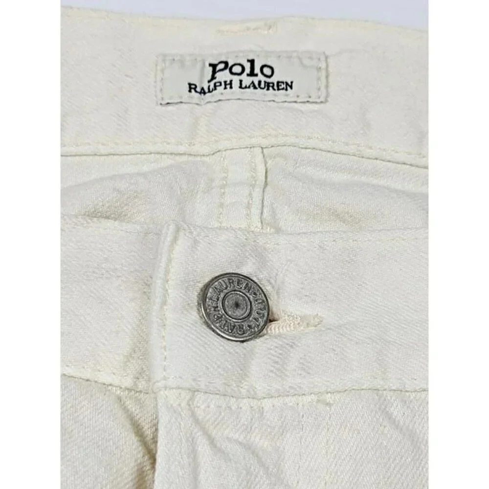 Polo Ralph Lauren Men's Sullivan Slim Distressed Jean White Size 34 (MSRP $198)